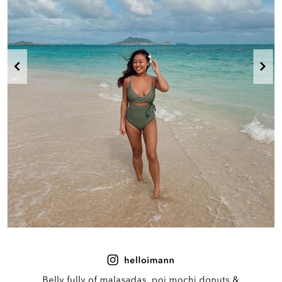 American Eagle wrap green one piece swimsuit size small - Picture 6 of 7